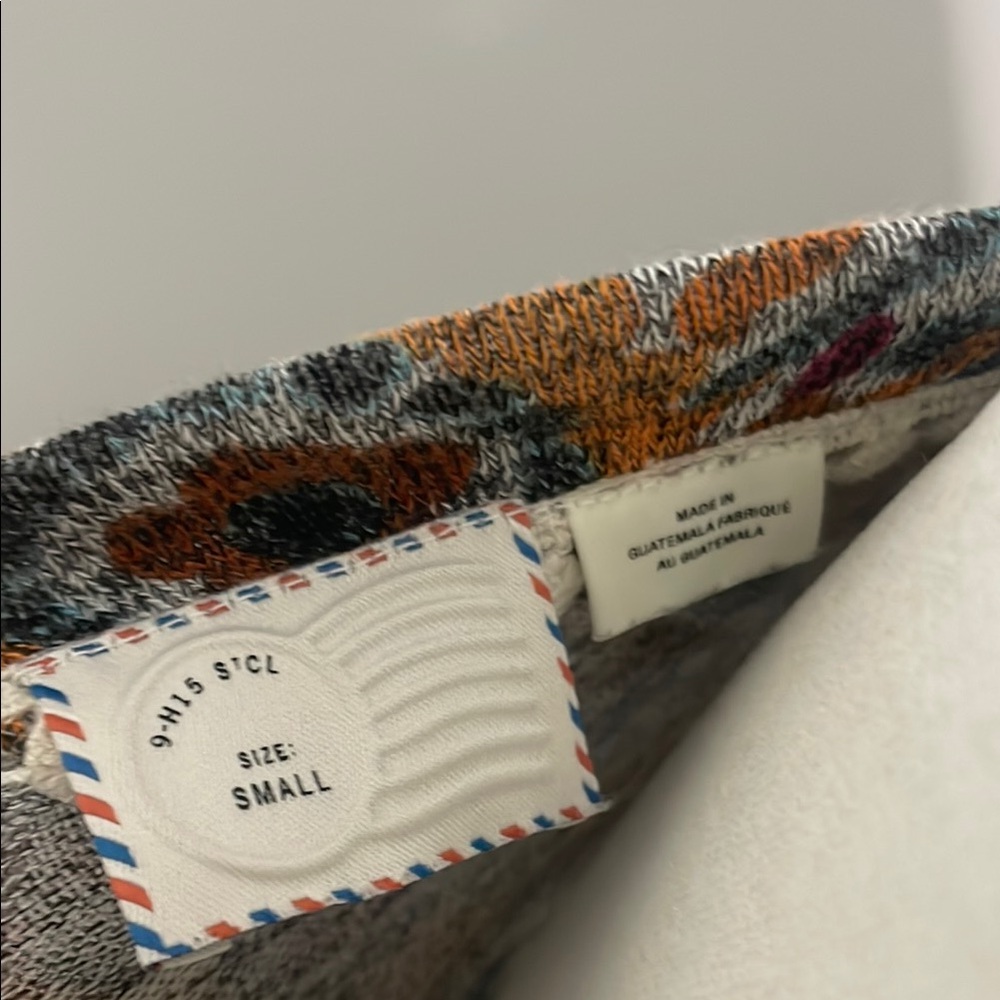 Anthropologie Gray and Brown Cowl Neck Sweater - Picture 2 of 4